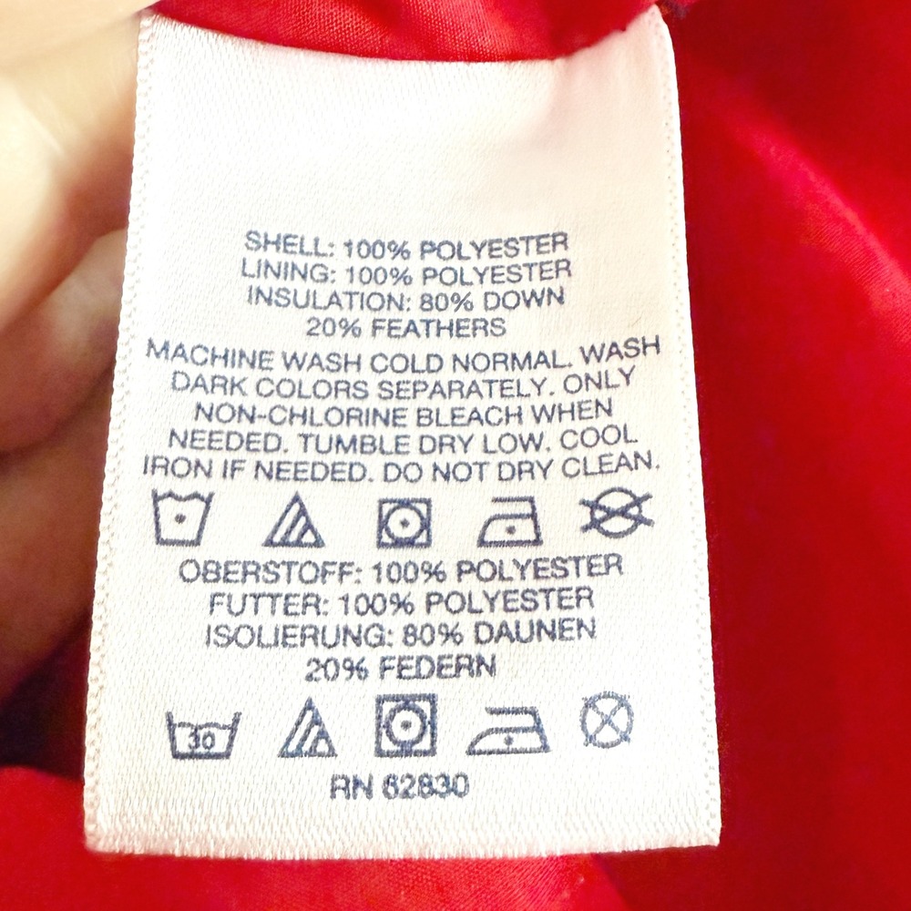 XL Lands' End Down Tartan Red Plaid Vest Size 18 - Picture 7 of 11